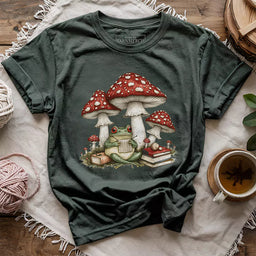 knitting frog t shirt forest