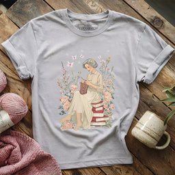knitting muse t shirt athletic heather