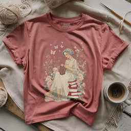 knitting muse t shirt heather mauve