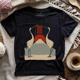 knitting sun t shirt black