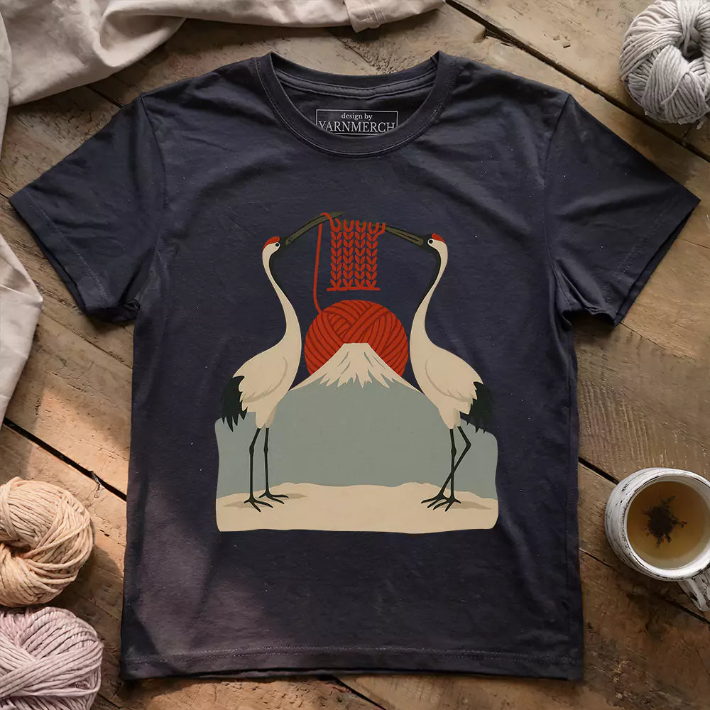knitting sun t shirt dark grey heather