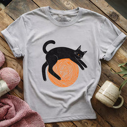 lazy cat yarn t shirt athletic heather