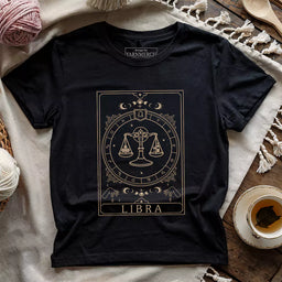 libra yarn tarot t shirt black