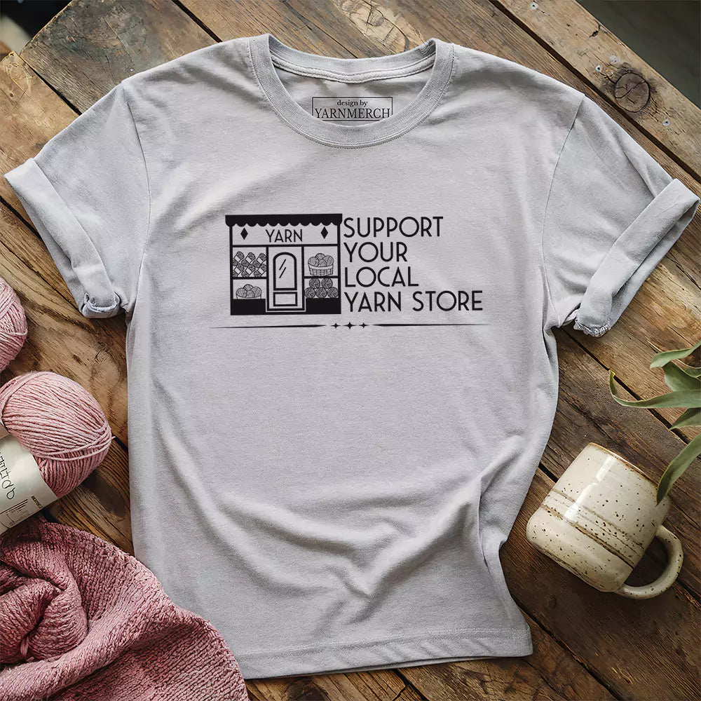local yarn store t shirt athletic heather