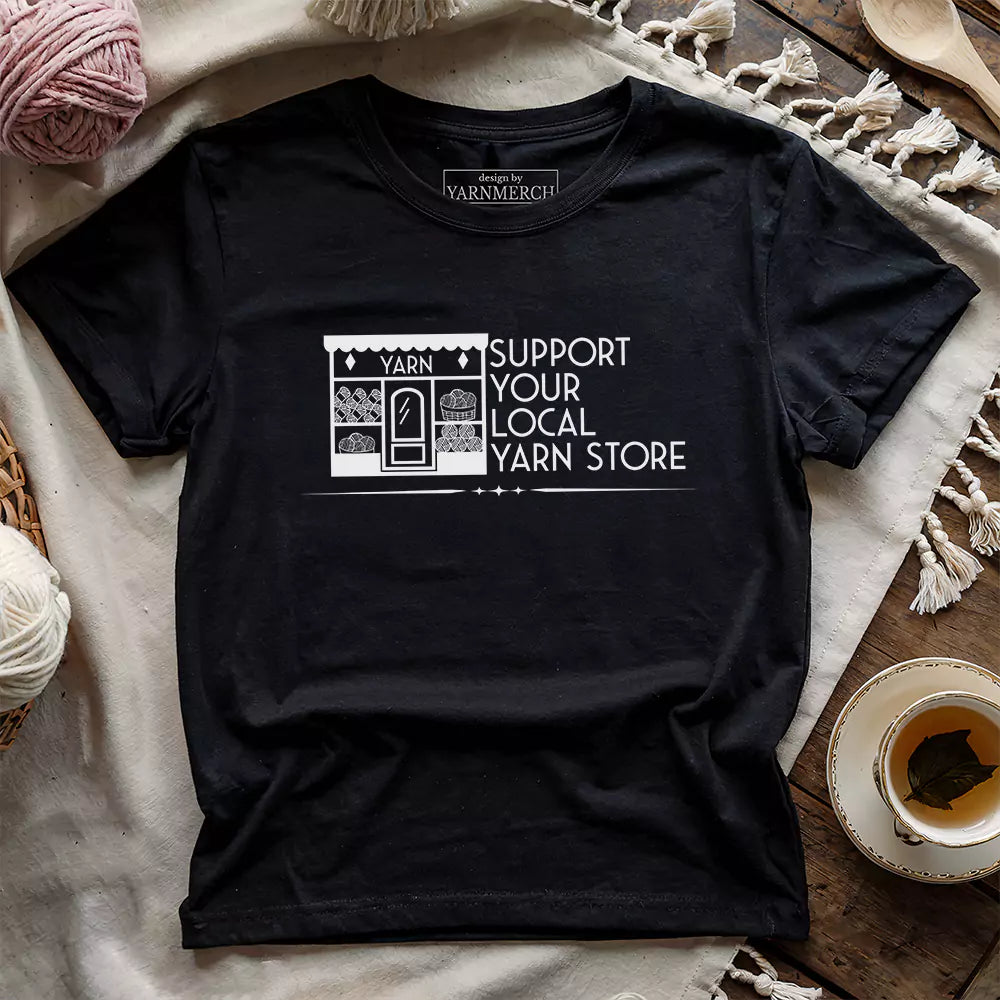 local yarn store t shirt black