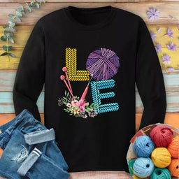 love knitting long sleeve black