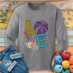 love knitting long sleeve sport grey