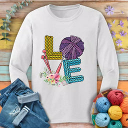 love knitting long sleeve white