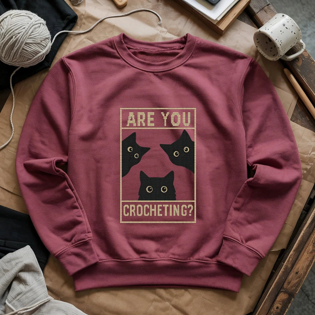maroon AreUCrochetingSweatshirt