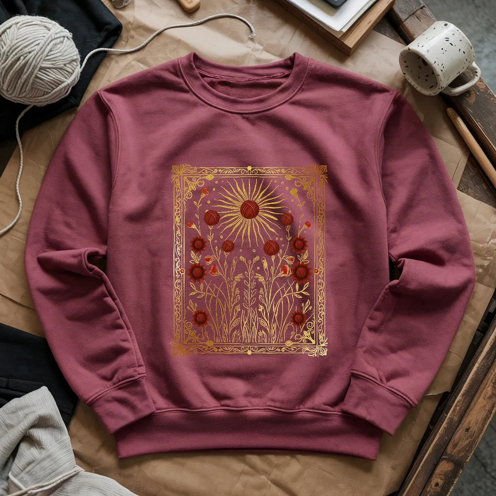 maroon EnergyOfYarnSweatshirt