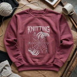 maroon GothicKnitterSweatshirt
