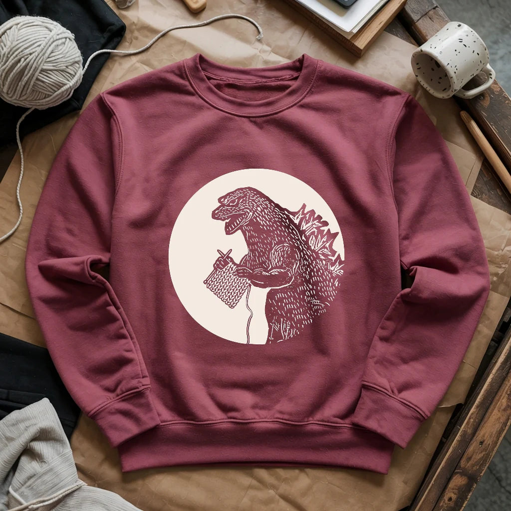maroon KnitzillaSweatshirt