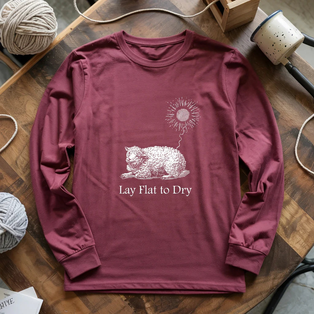 maroon LayFlatLongSleeveT shirt