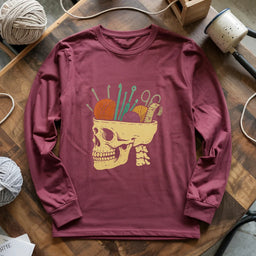 maroon MurderYarnLongSleeveT shirt
