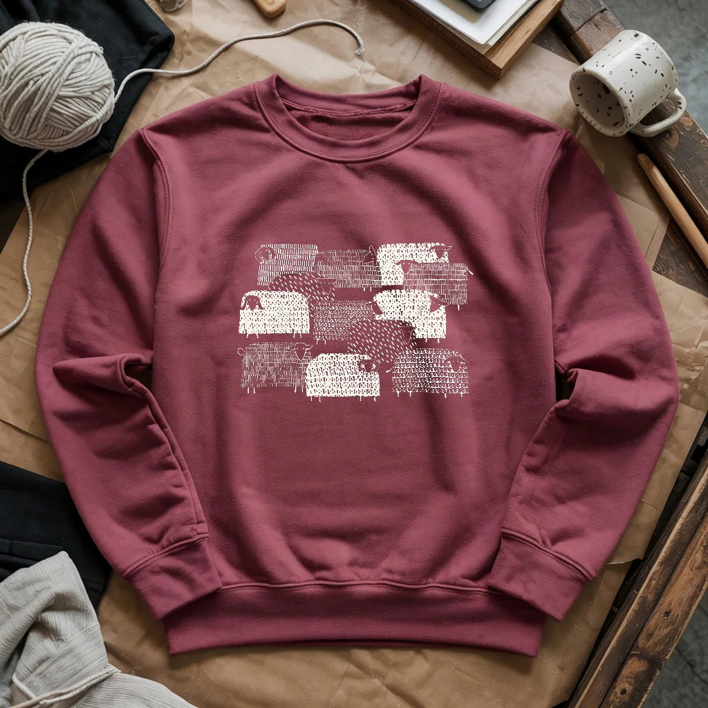 maroon SheepHappensSweatshirt