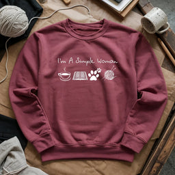maroon SimpleWomanSweatshirt
