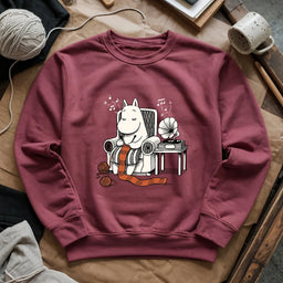 maroon TheGentleHippoKnitterSweatshirt