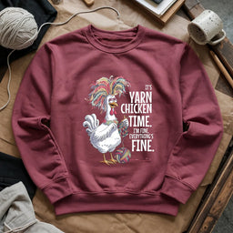 maroon YarnChickenTimeSweatshirt