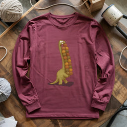 maroon YarnosaurusRexLongSleeveT shirt