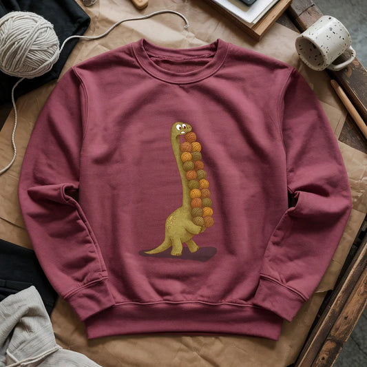 maroon YarnosaurusRexSweatshirt