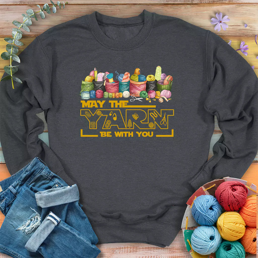 may the yarn be with you dark heather_4e0ef4ca 3b65 48e4 97e6 4408e1fcec76