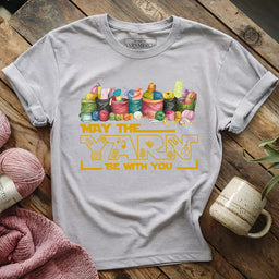 may the yarn be with you t shirt athletic heather