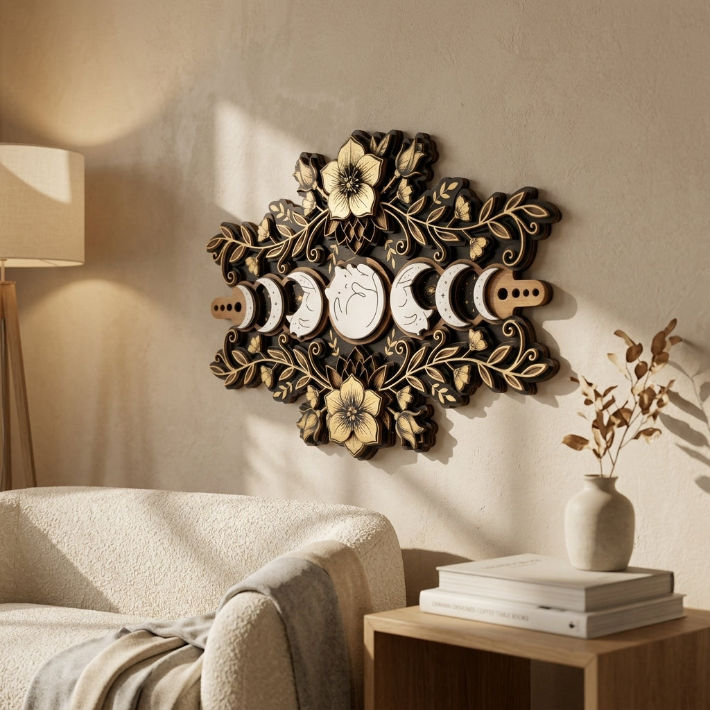 moon phase wall art bedroom living room