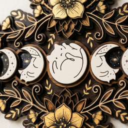 moon phase wall art closeup