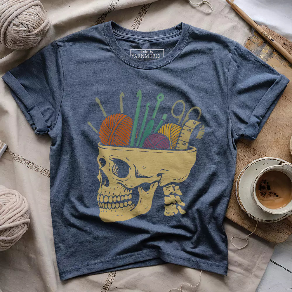 murder yarn t shirt heather navy