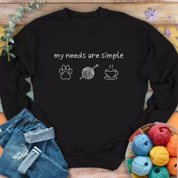 my needs are simple sweatshirt black