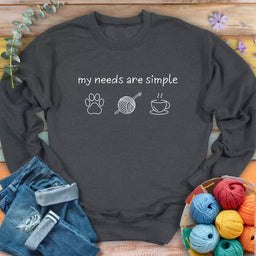 my needs are simple sweatshirt dark heather