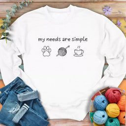 my needs are simple sweatshirt white