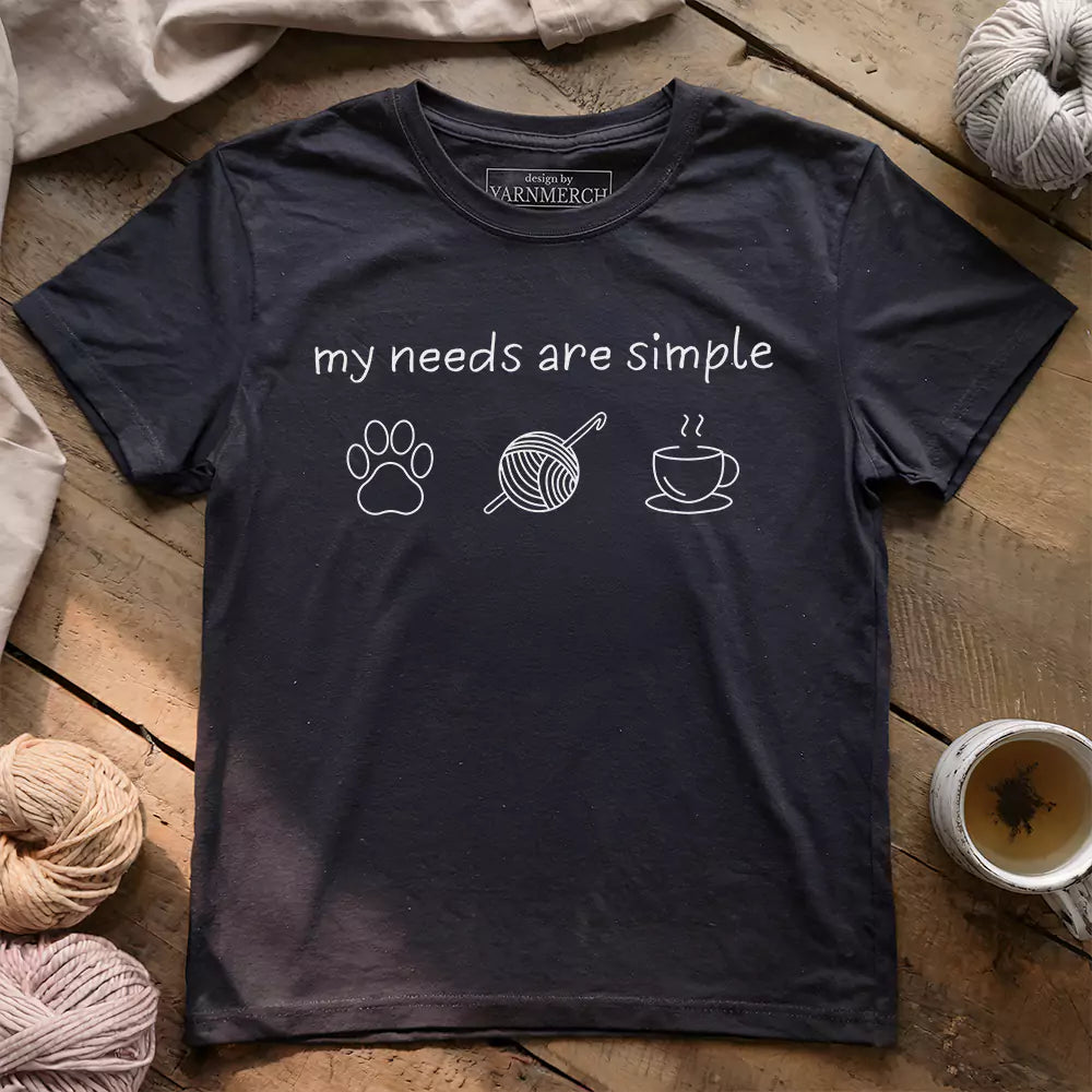 my needs are simple t shirt dark grey heather