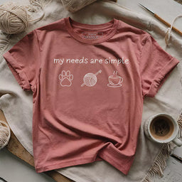 my needs are simple t shirt heather mauve