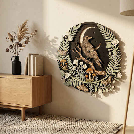 mystical raven moon wall decor1