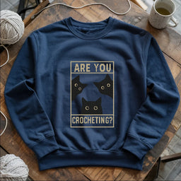 navy AreUCrochetingSweatshirt