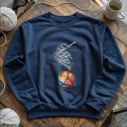 navy CrochetCrowSweatshirt