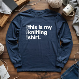 navy EverydayKnittingLongSleeveT shirt