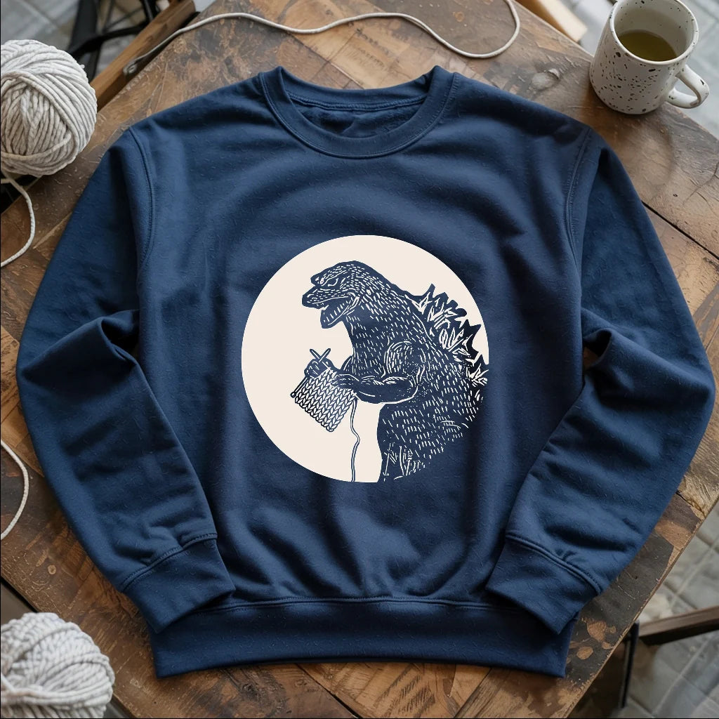 navy KnitzillaSweatshirt