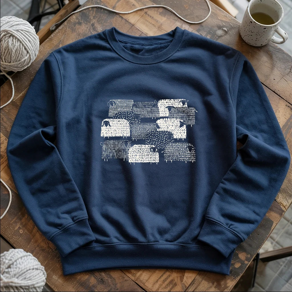 navy SheepHappensSweatshirt