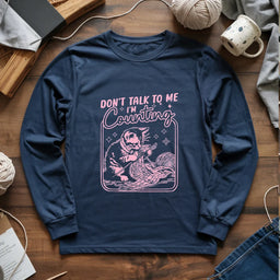 navy Shh_I_mCountingLongSleeveT shirt