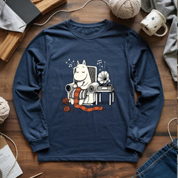 navy TheGentleHippoKnitterLongSleeveT shirt