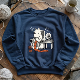 navy TheGentleHippoKnitterSweatshirt