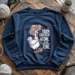 navy YarnChickenTimeSweatshirt