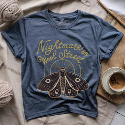 nightmare on wool street t shirt heather navy