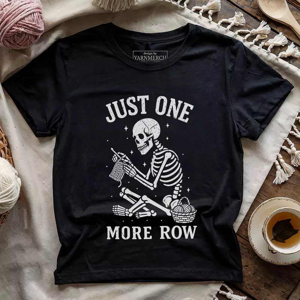 one more row skeleton t shirt black