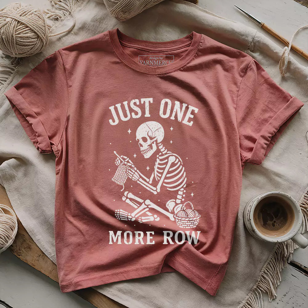 one more row skeleton t shirt heather mauve