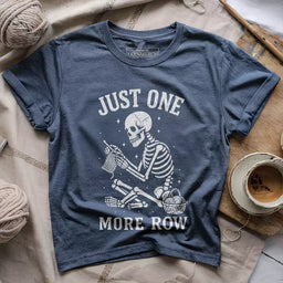 one more row skeleton t shirt heather navy