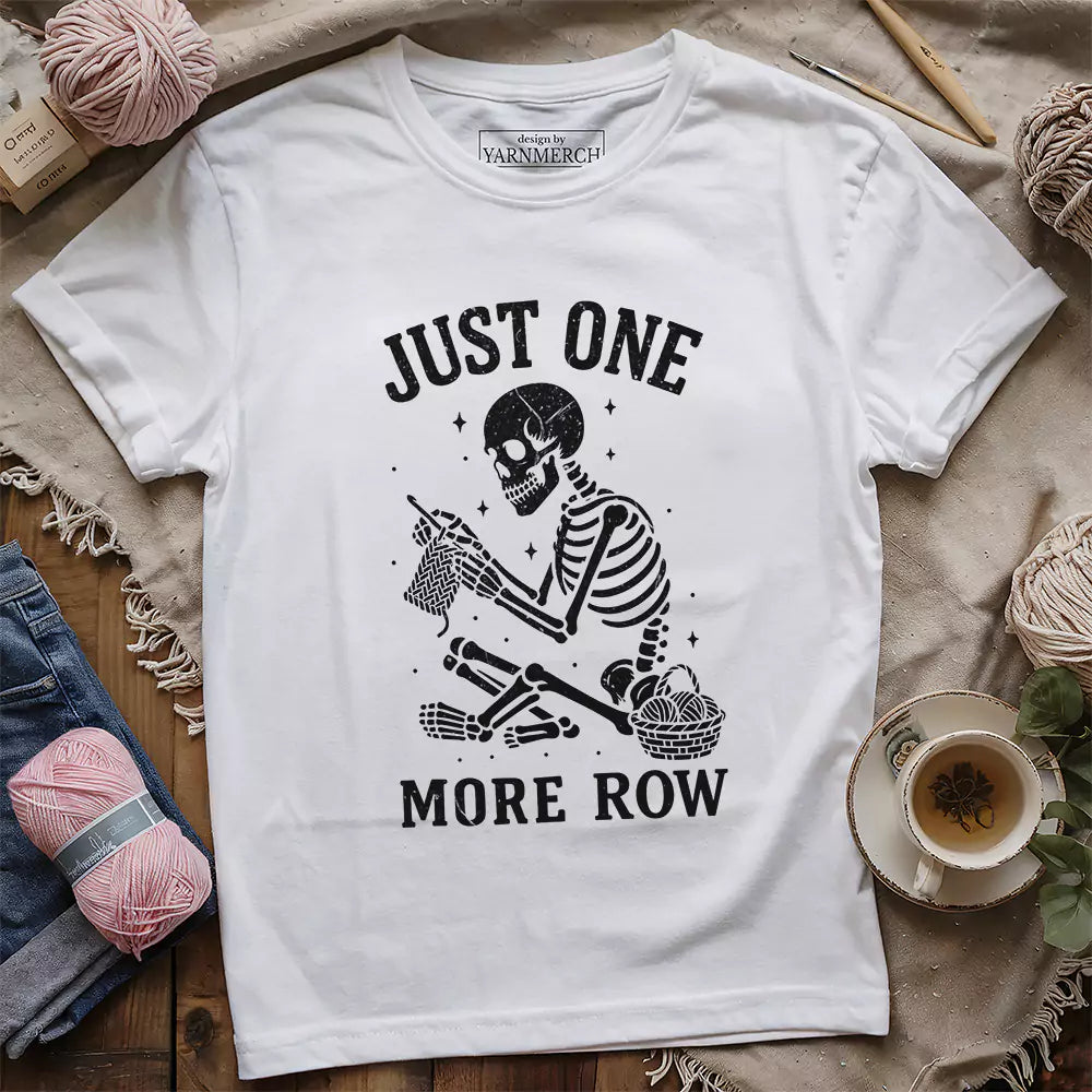 one more row skeleton t shirt white