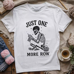 one more row skeleton t shirt white